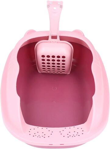 Cat Litter Box,Semi Enclosed Litter Box Cat Toilet Splash Proof Semi Enclosed Cat Litter Box for Cats Dogs Small Pets in Saudi Arabia