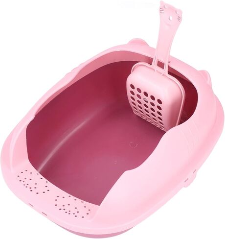 Cat Litter Box,Semi Enclosed Litter Box Cat Toilet Splash Proof Semi Enclosed Cat Litter Box for Cats Dogs Small Pets in Saudi Arabia