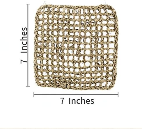 Bird Foraging Wall Toy Parrot Chewing Hanging Hook Toys Woven Climbing Hammock Mat Bird Climbing Net Climbing Cotton Rope Net Hanging Bird Climbing Rope (Small) in Saudi Arabia