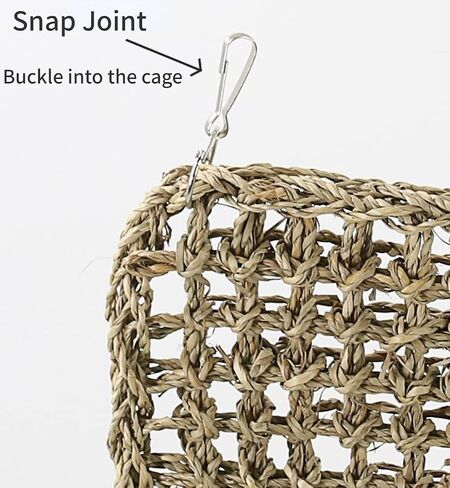 Bird Foraging Wall Toy Parrot Chewing Hanging Hook Toys Woven Climbing Hammock Mat Bird Climbing Net Climbing Cotton Rope Net Hanging Bird Climbing Rope (Small) in Saudi Arabia