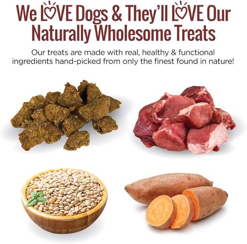 All Natural Dog Treats - Duck & Squash - Training Treats for Dogs with Allergies or Sensitive Stomachs - Soft Dog Treats, Grain Free Dog Treats, Chewy, Human-Grade, Made in USA - 5oz Bag in Kuwait