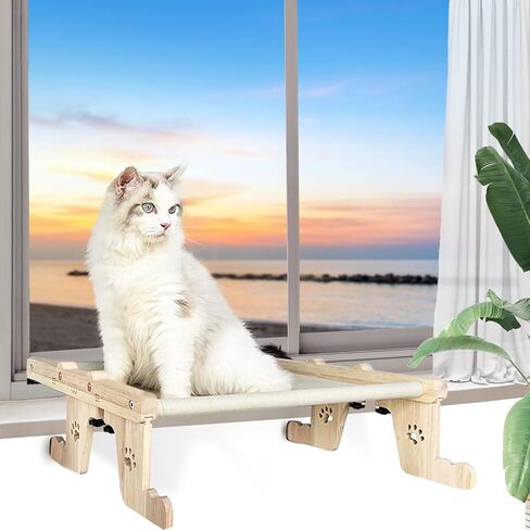 URESMAT Cat Window Perch, Removable 2-in-1 Cat Window Hammock, Sturdy Adjustable Durable Steady, Suitable for Most Types of Windows - Enjoy Quality Time with Your Cat in Saudi Arabia