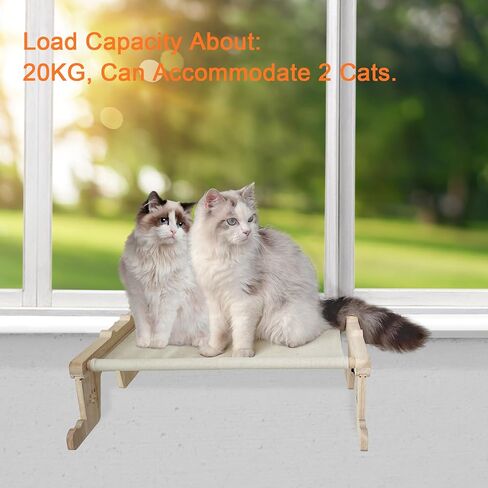 URESMAT Cat Window Perch, Removable 2-in-1 Cat Window Hammock, Sturdy Adjustable Durable Steady, Suitable for Most Types of Windows - Enjoy Quality Time with Your Cat in Saudi Arabia