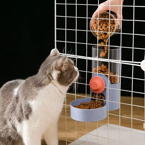 Aarpurt 35oz Hanging Automatic Food Water Dispenser, Gravity Auto Feeder Waterer Set, Water Food Bowl for Cage Pet for Dog Cat Rabbit Chinchilla Ferret in Saudi Arabia