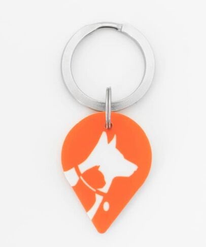 Alerta Pets Basic pet tag-Silent Smart QR Code ID tag - Dog - Cat - Easy Identify and find Your Store Vet Record, scan Receive Instant Location via SMS, Email, Whatsapp, Orange/White, One Size in Saudi Arabia