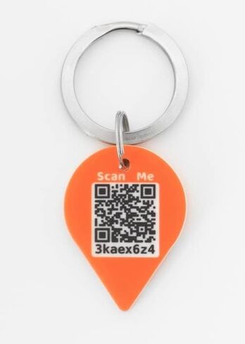 Alerta Pets Basic pet tag-Silent Smart QR Code ID tag - Dog - Cat - Easy Identify and find Your Store Vet Record, scan Receive Instant Location via SMS, Email, Whatsapp, Orange/White, One Size in Saudi Arabia