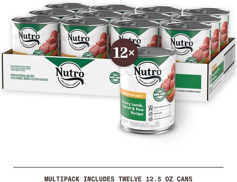 NUTRO PREMIUM LOAF Adult Natural Grain Free Wet Dog Food Tender Beef, Sweet Potato & Carrot Recipe, 12.5 oz. Cans (Pack of 12) in Saudi Arabia