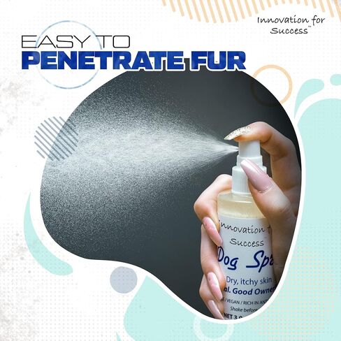 Innovation for Success Dog Spritz Dog Itch Relief Spray, Simple and Vegan Itchy Skin Relief for Dog, Squalene Oil Layer, Dog Anti Itch Spray with Antioxidants, New Improved Aroma in Saudi Arabia