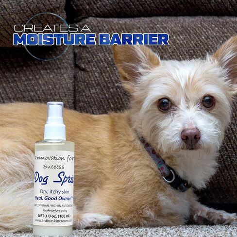 Innovation for Success Dog Spritz Dog Itch Relief Spray, Simple and Vegan Itchy Skin Relief for Dog, Squalene Oil Layer, Dog Anti Itch Spray with Antioxidants, New Improved Aroma in Saudi Arabia