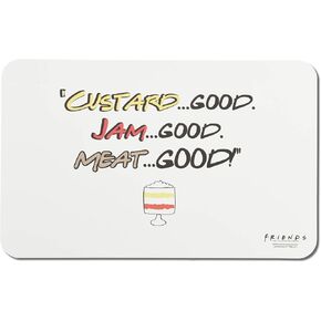 Joey Doesn't Share Food Dog Food Placemat Non-Slip Bottom Silicone Leak Proof Dog Food Placemat for Food and Water White Central Perk Dog Placemat for Feeding & Food Storage