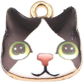 PEPPERLONELY Enamel Cat Charms Pendants