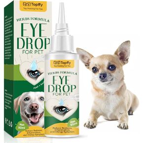 AMOCHY Dog Eye Drops, Eye Drops for Dogs & Cats, Gentle Dog Eye Infection Treatment Prevent Pink Eye and Dry Eyes, Dog Eye Wash Relief Allergies Symptoms and Help Tear Stain Remover in Kuwait