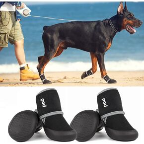 4 قطع من أحذية الكلاب لحماية مخالب الكلاب، نعل رياضي مضاد للانزلاق للكلاب الأليفة، نعل مضاد للانزلاق، أحذية للكلاب قابلة للتنفس، حامية لمخالب الرصيف الساخن في الشتاء والثلج والمشي لمسافات طويلة in Kuwait