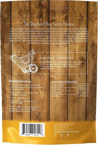 Shepherd Boy Farms Freeze Dried Chicken Hearts for Dogs & Cats - 8oz in Kuwait