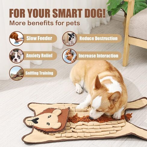 PETMIMIXD Pet Snuffle Mat for Dogs Sniff Mat Nosework Feeding Mat Slow Feeder, Durable Interactive Dog Puzzle Toys for Training and Stress Relief Encourages Natural Foraging Skills in Saudi Arabia