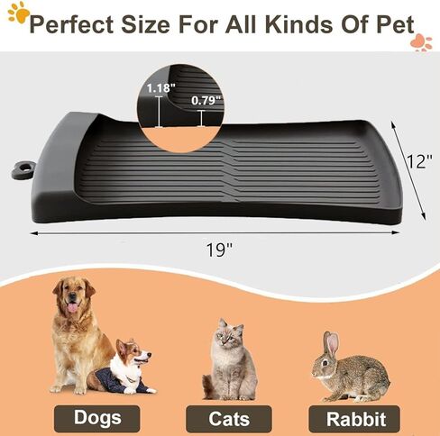 Hamiledyi Dog Food Mat,Dog Mat for Food and Water,Cat Food Mat Waterproof,Dog Feeding Mat with Pocket,Silicone Mat for Dog Bowls,High Edges to Catch Residue Prevent Spill(18x12in) in Saudi Arabia