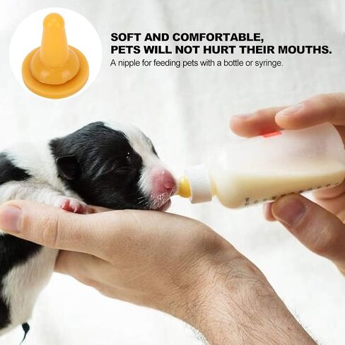 Yolispa Pet Feeding Bottle Nipple Silicone Soft Durable for Cat Dog Kitten Puppy 15Pcs in Kuwait