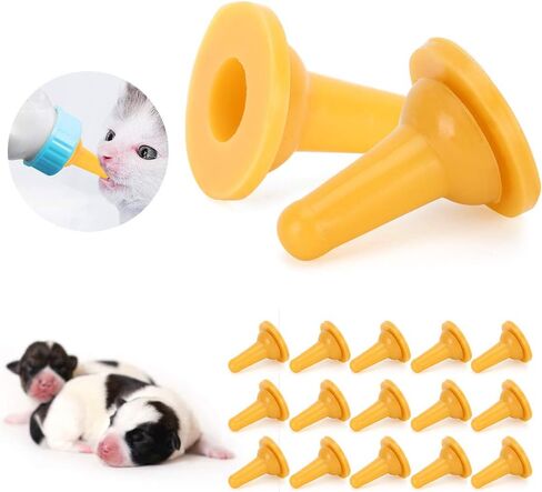 Yolispa Pet Feeding Bottle Nipple Silicone Soft Durable for Cat Dog Kitten Puppy 15Pcs in Kuwait