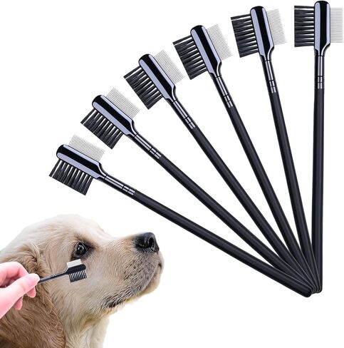 6 Pcs Double-Side Tear Stain Remover Comb Dog Eye Comb Flea Comb Multifunctional Grooming Comb Brush for Cat Dog Pets Puppies Crust Mucus Knots Removing in Kuwait