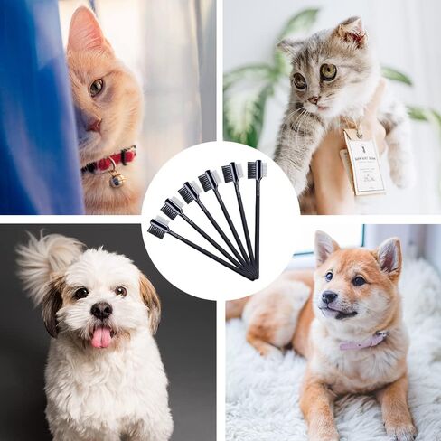 6 Pcs Double-Side Tear Stain Remover Comb Dog Eye Comb Flea Comb Multifunctional Grooming Comb Brush for Cat Dog Pets Puppies Crust Mucus Knots Removing in Kuwait