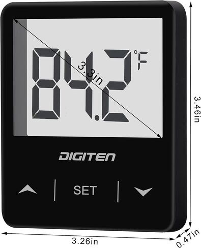 digiten حوض السمك ميزان الحرارة الرقمي خزان الأسماك ميزان الحرارة مع شاشة الكريستال السائل الكبيرة عصا على المياه تررم درجة الحرارة الاستشعار مقياس للزواحف السلاحف البرمائيات in Kuwait