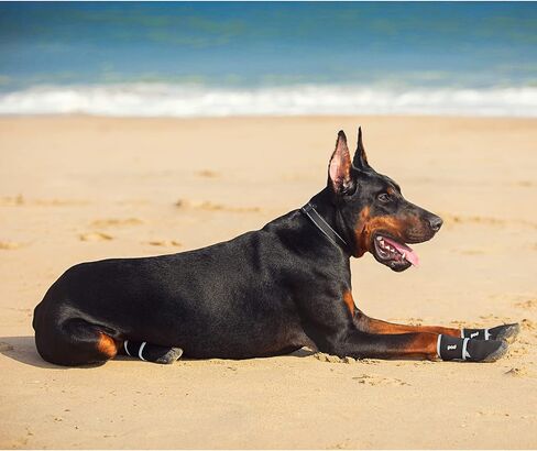 Dog Boots Paw Protector,Sports Non-Slip Pet Dog Anti-Slip Sole, Breathable Dog Booties Paw Protector for Hot Pavement Winter Snow Hiking Booties (S) in Kuwait