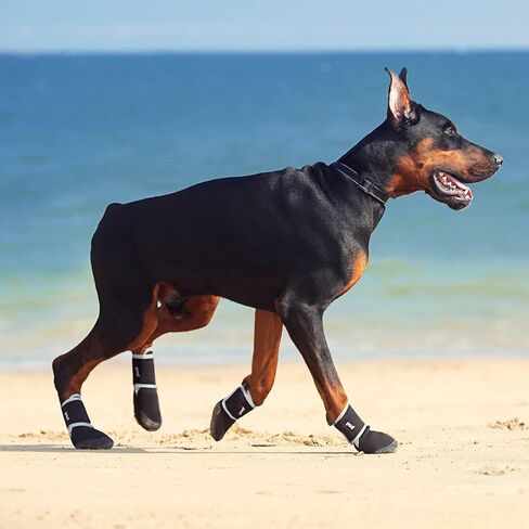 Dog Boots Paw Protector,Sports Non-Slip Pet Dog Anti-Slip Sole, Breathable Dog Booties Paw Protector for Hot Pavement Winter Snow Hiking Booties (S) in Kuwait