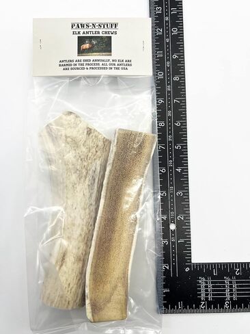 Paws-N-Stuff Elk Antler Premium Dog Chew Toy - Large Split - 2 Pack in Saudi Arabia