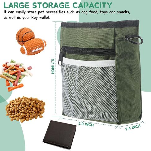 Hillban 12 Pcs Dog Treat Training Pouch, Dog Treat Bag with Waist Shoulder Strap Bulk Convenient Dog Treat Pouch Drawstring Closure Holder for Treats, Kibbles, 3 Ways to Wear, 6 Colors in Saudi Arabia