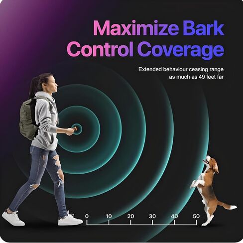 2023 إصدار Dog Bark Deterrent 3X بواعث صوتية -49 قدم | أداة تدريب الكلاب Barks No More من Bark Buddy، جهاز مضاد للنباح للكلاب | أفضل مساعد للسلوك - كاتم صوت للنباح داخليًا وخارجيًا، قابل لإعادة الشحن in Kuwait