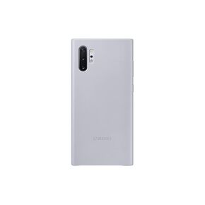 Samsung Galaxy Note10+ Case, Leather Back Protective Cover - Silver (US Version with Warranty) (EF-VN975LJEGUS) in Kuwait