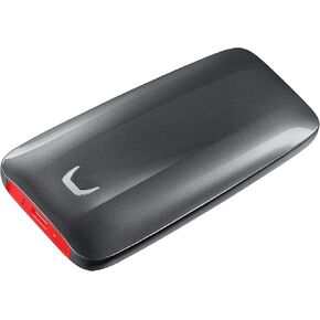 Samsung X5 Portable SSD - 2TB - Thunderbolt 3 External SSD (MU-PB2T0B/AM) Gray/Red in Kuwait