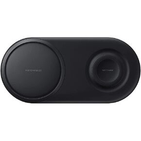 Samsung Qi Certified Fast Charge Wireless Charger Duo Pad (EP-P5200TB) with Cooling Fan for Select Galaxy and Apple iPhone Devices - 25w C Type Fast Charger (Renewed) in Kuwait