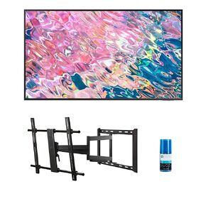 SAMSUNG QN65Q60BAFXZA 65" QLED Quantum HDR 4K Smart TV with a Walts TV Large/Extra Large Tilt Mount for 43"-90" TV's and Walts Screen Cleaner Kit (2022) in Saudi Arabia