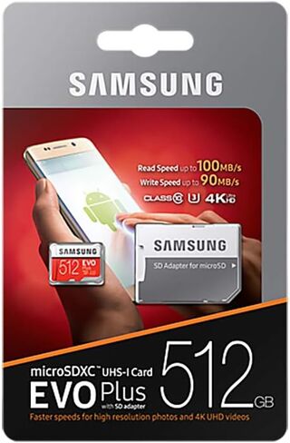 Samsung EVO Plus Class 10 Micro SDXC with Adapter, 512GB (MB-MC512GA) in Saudi Arabia