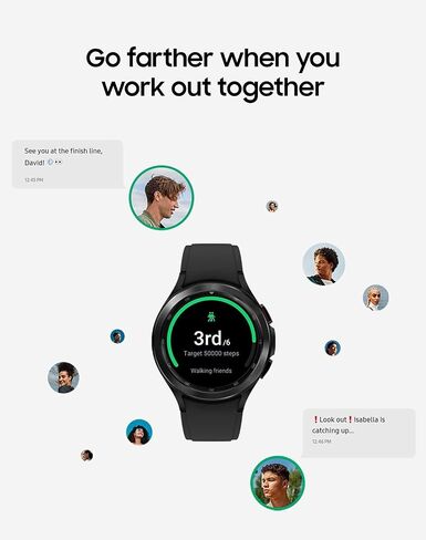 Samsung Galaxy Watch 4 Classic 46mm Smartwatch with ECG Monitor Tracker for Health Fitness Running Sleep Cycles GPS Fall Detection LTE US Version, Black (Renewed) in Saudi Arabia