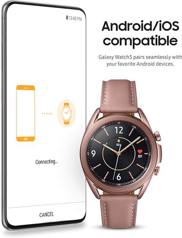 Samsung Galaxy Watch 3 (41mm, GPS, Bluetooth, Unlocked LTE) Smart Watch with Advanced Health Monitoring, Fitness Tracking , and Long lasting Battery - Mystic Bronze (US Version) (Renewed) in Saudi Arabia