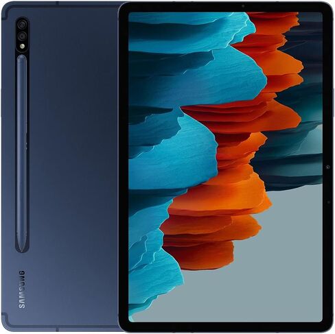 SAMSUNG Galaxy Tab S7 11-inch Android Tablet 128GB Wi-Fi Bluetooth S Pen Fast Charging USB-C Port, Mystic Navy (Renewed) in Kuwait