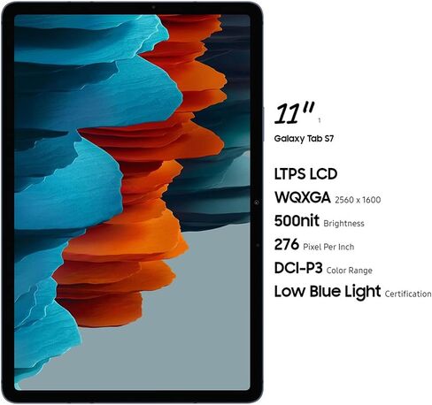 SAMSUNG Galaxy Tab S7 11-inch Android Tablet 128GB Wi-Fi Bluetooth S Pen Fast Charging USB-C Port, Mystic Navy (Renewed) in Kuwait