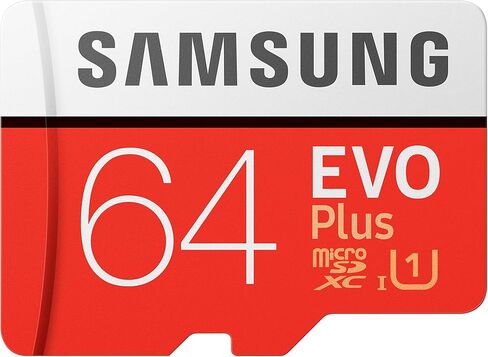 Samsung EVO Plus 64GB microSDXC UHS-I U3 100MB/s Full HD & 4K UHD Memory Card with Adapter (MB-MC64HA) in Saudi Arabia
