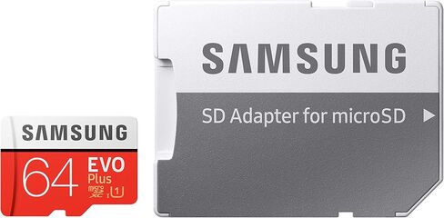 Samsung EVO Plus 64GB microSDXC UHS-I U3 100MB/s Full HD & 4K UHD Memory Card with Adapter (MB-MC64HA) in Saudi Arabia