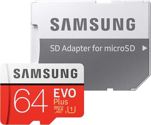 Samsung EVO Plus 64GB microSDXC UHS-I U3 100MB/s Full HD & 4K UHD Memory Card with Adapter (MB-MC64HA) in Saudi Arabia