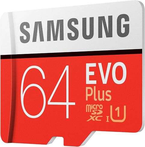 Samsung EVO Plus 64GB microSDXC UHS-I U3 100MB/s Full HD & 4K UHD Memory Card with Adapter (MB-MC64HA) in Saudi Arabia