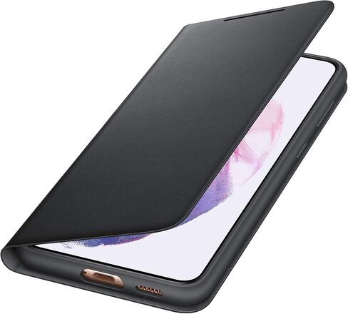 جراب Samsung Galaxy S21، جراب محفظة LED - أسود (الإصدار الأمريكي) in Kuwait