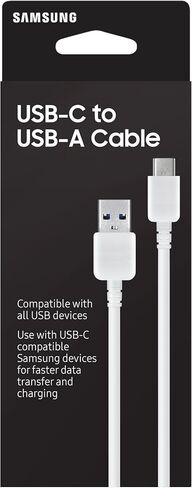 Samsung EP-DN930CWEGUS USB-C to USB-A Sync and Transfer Cable, 1 Meter, Retail Packaging, White in Saudi Arabia