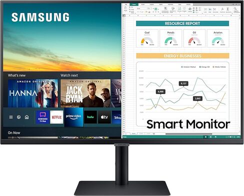 SAMSUNG M5 Series 32-Inch FHD 1080p Smart Monitor & Streaming TV (Tuner-Free), Netflix, HBO, Prime Video, & More, Apple Airplay, Height Adjustable Stand, Built-in Speakers (LS32AM502HNXZA) in Kuwait
