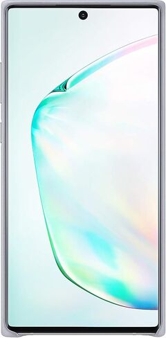 Samsung Galaxy Note10+ Case, Leather Back Protective Cover - Silver (US Version with Warranty) (EF-VN975LJEGUS) in Saudi Arabia