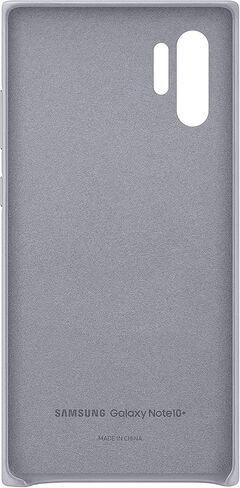 Samsung Galaxy Note10+ Case, Leather Back Protective Cover - Silver (US Version with Warranty) (EF-VN975LJEGUS) in Saudi Arabia
