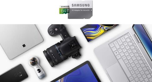SAMSUNG EVO Select 64GB microSDXC UHS-I U1 100MB/s Full HD & 4K UHD Memory Card with Adapter (MB-ME64HA) in Saudi Arabia