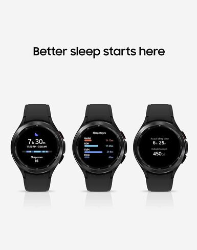 Samsung Galaxy Watch 4 Classic 42mm Smartwatch with ECG Monitor Tracker for Health Fitness Running Sleep Cycles GPS Fall Detection Bluetooth US Version, Black (Renewed) in Saudi Arabia
